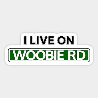 I live on Woobie Rd Sticker